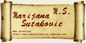 Marijana Šutaković vizit kartica